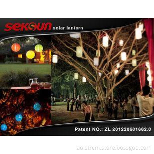 Seksun 0.2W 90 Lumens Colorful Nylon Solar Lantern Outdoor